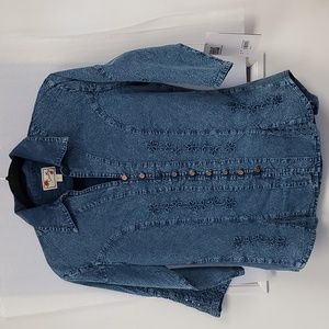 NWT Scully Tapered Blouse Super Feminine L